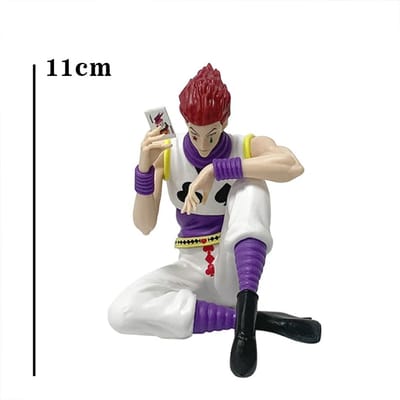 Direct leverbaar Nieuwe Hunter x Hunter Hisoka Figuur - 2 Stijlen Zittende Houding Verzamelaar Model, Anime Figuurtje Speelgoed Cadeau voor Jongens