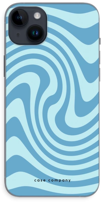 Case Company® - Hoesje geschikt voor iPhone 14 Plus hoesje - Swirl Blauw - Soft Cover Telefoonhoesje - Bescherming aan alle Kanten en Schermrand
