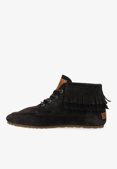 Shabbies Ciska Frina Veterschoenen - Dames - Bruin - Maat 40