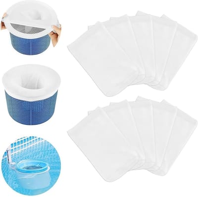 10 skimmers voor zwembad, filteraccessoires, verstelbare skimmerzeef en netsokken voor optimaal waterbeheer