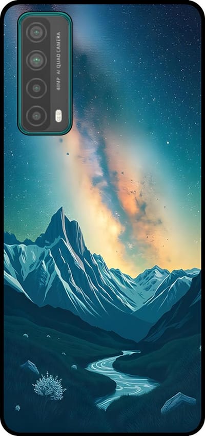 Smartphonica Telefoonhoesje Geschikt voor Huawei P Smart (2021) met Sterrenhemel Opdruk - TPU Backcover Case With Space And Milkyway Design geschikt voor Huawei P Smart (2021)