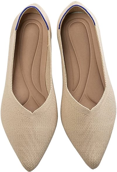 Solidchoice - Dailygoody - Dames Ballet Flats - Casual Schoenen - Zwart Beige Rood