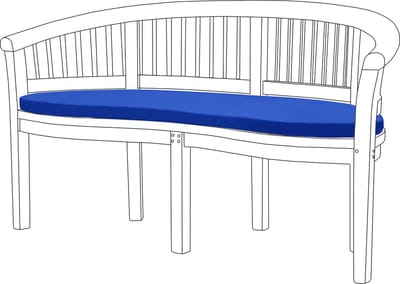 Tuinbank Kussens - Zitkussen voor Buiten-Binnen - Patio Gebogen Bananenbank kussen met Veilige Banden - Lichtgewicht Bank Kussens voor tuinbank