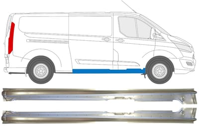 Volledige dorpel schuifdeur voor Ford Transit Custom 2013-2023 / Links + Rechts