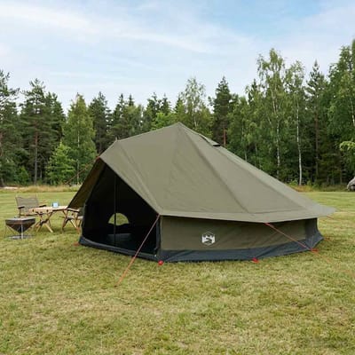 vidaXL - Familietent - Leger - Groen - 12-Persoons - Polykatoen