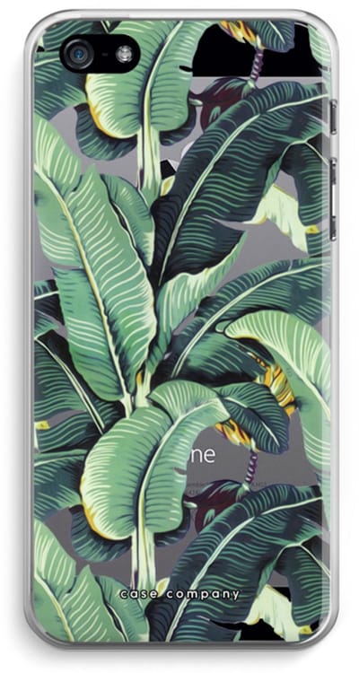 Case Company® - Hoesje geschikt voor iPhone 5 / 5S / SE (2016) hoesje - Bananenbladeren - Soft Cover Telefoonhoesje - Bescherming aan alle Kanten en Schermrand