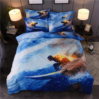 3D Motorcross Super Cool Kinder Dekbedovertrek Set King Queen Twin Eenpersoons Maat Beddengoed Set 150x210cm