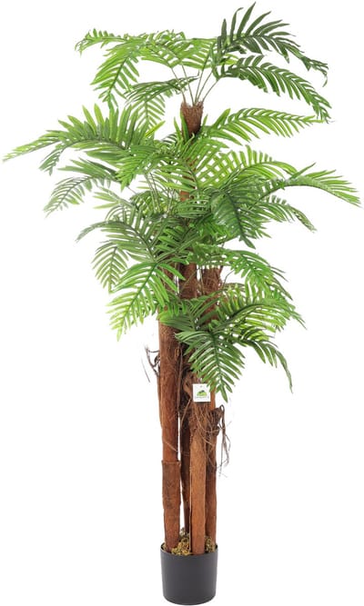 Kunstpalm Kokos 180cm | Kokoshaar Kunstpalm - Kunstplant voor binnen - Groen\Bruin - kunstpalm