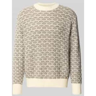 Relaxed fit gebreide pullover van wolmix, model 'KEITH'