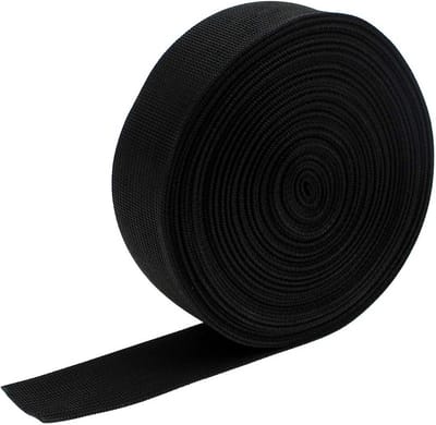 38mm Zwarte Nylon Webbing - 12 Meter Polypropyleen DIY Rugzakband voor Handgemaakte Projecten