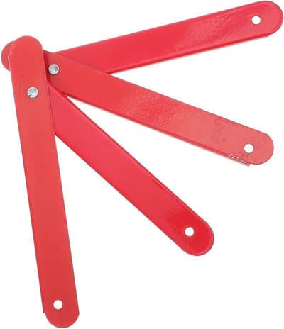 Vervangingsscharnier Zolderladder - Ladderdeel Reparatie - Ladder Onderhoud - Hoogwaardige Duurzaamheid - 22x2.8x1cm - Rood