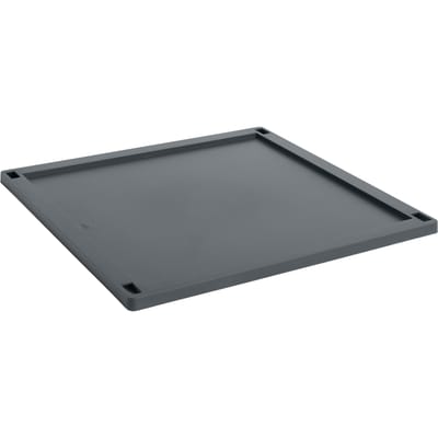 HAY Kleur deksel groot vierkant - ABS kunststof - HAYCrateCharcoal