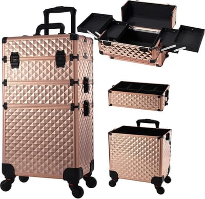Mila Shop Make-up trolley - Make-up set - Make-up organizer - Make-up koffer - Cosmetica koffer - Beauty koffer - 34x25x95.5cm