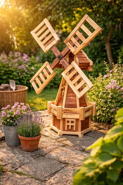 Houten Molen naturel-bruin / Molen / Hout / Tuin / Decoratie