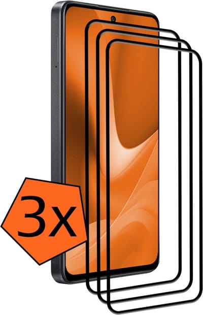 Screenprotector - 3 Stuks - Geschikt voor OPPO A79 - Full Cover - Gehard Glas - Beschermglas - Tempered Glass - Screen Protector