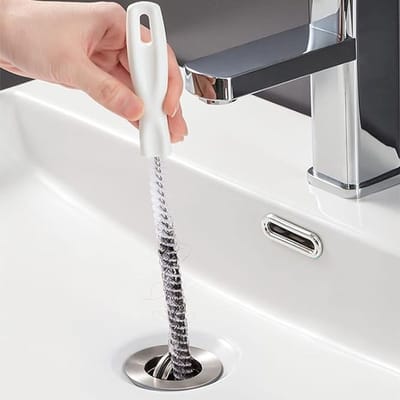 Flexibele afvoerreinigingsborstel 45 cm - 2 stuks voor keuken en badkamer