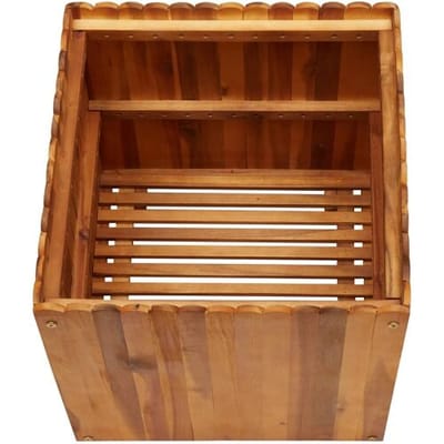 vidaXL - Plantenbak - verhoogd - 50x50x50 - cm - massief - acaciahout