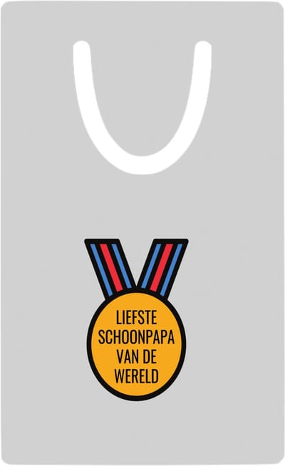 Hacebo® - liefste schoonpapa van de wereld metalen boekenlegger- Papa - de liefste schoonvader - vader cadeautjes - vaderdag - verjaardagscadeau - verjaardag - cadeau - geschenk - kado - gift - vader artikelen Bladwijzer boekenleggers - 7.6 cm x 5cm