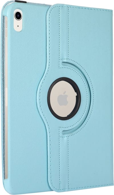Hoesje Geschikt voor Apple iPad pro 10.9 inch (2022 ) 360° Draaibare Wallet case /flipcase stand/ hardcover achterzijde/ kleur Lichtblauw
