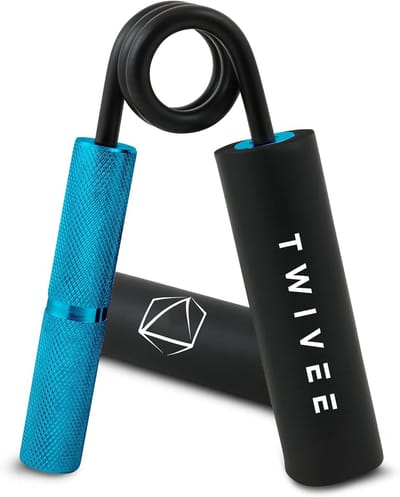 Onderarmtrainer voor Maximale Grijpkracht - Handtrainer met Grip-pad en Tas - Vingerhalter van Staal en Aluminium