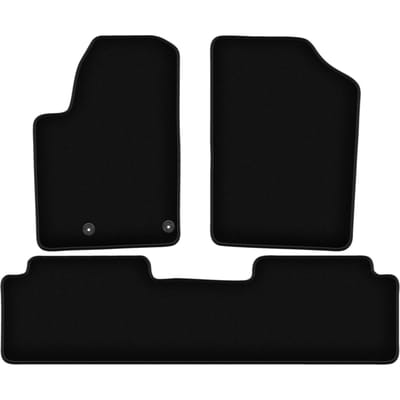 BASIC zwarte veloursmatten voor: Citroen Berlingo I combivan, Multispace (1996-2010)