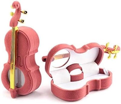 Cadeau Doos - Juwelendoosje Opslag - Sieraden Presenteren - Fluwelen Bekleding - 1 stuk - Roze/Rood