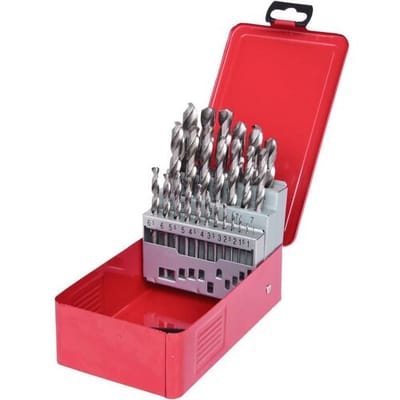 KS Tools 330.2613 3302613 HSS-G Metaal-spiraalboorset 1 mm, 1.5 mm, 2 mm, 2.5 mm, 3 mm, 3.5 mm, 4 mm, 4.5 mm, 5 mm, 5.5 mm, 6 mm, 6.5 mm, 7 mm, 7.5...