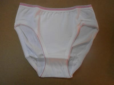 Petit Bateau - 2 Pack - Slip - Onderbroek - wit met boord fuchia - 12 jaar 150