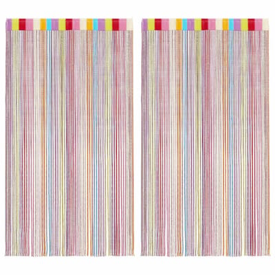vidaXL - Koordgordijnen - 2 - st - Veelkleurig - 140x250 - cm