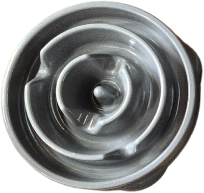 Pawise Slow Feeder Droplet Grijs - Hondenvoerbak - Ø22x5 cm