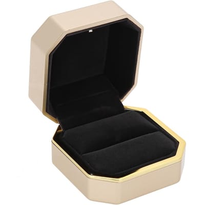 Luxe Ring Hanger Ketting Doos Trouwgeval Sieraden Cadeau met LED Licht voor Aanzoek (Ringdoos)