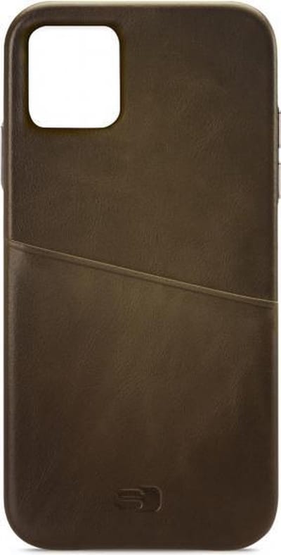 Senza Desire Cardslot Leren Backcover Hoesje - Geschikt voor iPhone 11 - Burned Olive