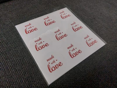 Jampot Stickers Made with Love - 90 stuks - Wit | Stickerlabels voor Jampotten - Stickers voor potten | Blikken - Keukenstickers