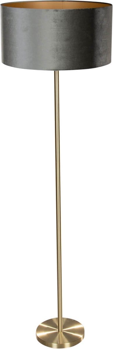 QAZQA simplo shade - Klassieke Vloerlamp | Staande Lamp met kap - 1 lichts - H 174 cm - Messing - Woonkamer | Slaapkamer | Keuken