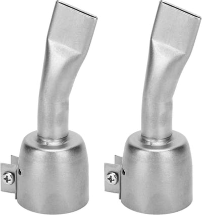 Heteluchtpistool Mondstuk - Lasmondstuk PVC - Kunststof Lassen - Roestvrij Staal - 2 stuks - Zilver