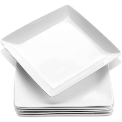 Keramische Dinerborden Set van 6, 10,4 Inch Porseleinen Borden voor Salade, Dessert, Voorgerecht, Pasta, Keuken Serveerschalen