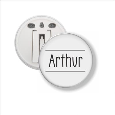 Button Met Clip 58 MM - Arthur