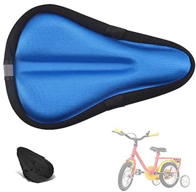 Comfortabele Kinderen Fiets Zadelkussen - 22 x 18 cm, Ademend en Extra Zacht Geheugenfoam, Water- en Stofbestendige Deksel