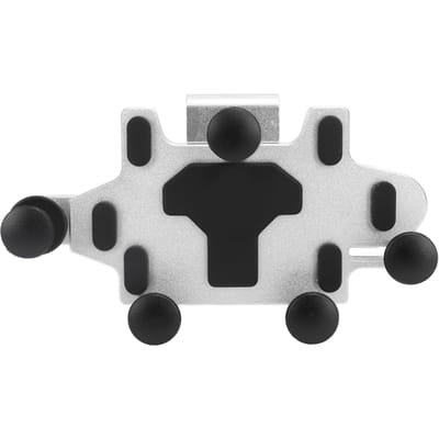 Support de téléphone pour moto, amortisseur de chocs, angle réglable, alliage d'aluminium, tête sphérique, moto argenté