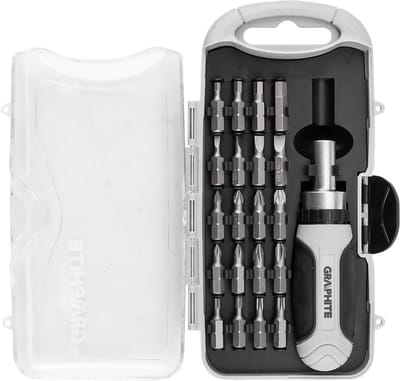 Graphite - Schroevendraaier Bitset - Magnetische Houder - Grijpschroevendraaier - 21 stuks