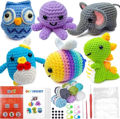 BOTC Haakpakket voor Beginners - Amigurumi Haakset - 6 [Figuren/Designs] Haken - Complete DIY Haakset