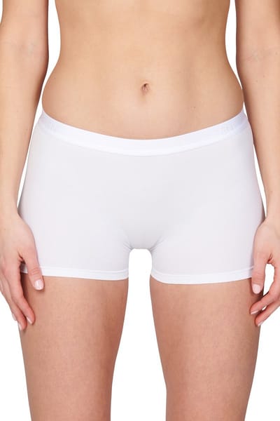 Microfiber 2-pak dames boxershort Young - Vrouwen ondergoed - onderbroek - wit, zwart - Wit / S