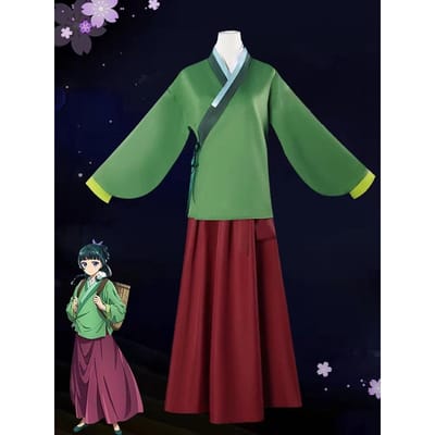 Costume de Cosplay Anime Maomao Carnets de l'Apothicaire Kimono Mao Mao Uniforme Perruque Tenues Halloween Fête de Carnaval Pour Femmes S blue