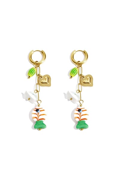 Oorringen met Ketting - Verkleurt niet - Cadeau - Goudlief