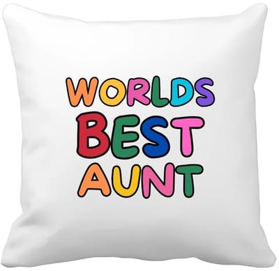 Akyol - world's best aunt Kussen hoes - Tante - beste tante - verjaardagscadeau - cadeau voor tante - gift - kado - 40 bij 40 cm
