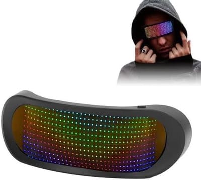 LED Bril - Lichtgevende Bril - Feestelijke Verlichting - App Bediening - 20 x 10 x 7 cm - Kleurrijk