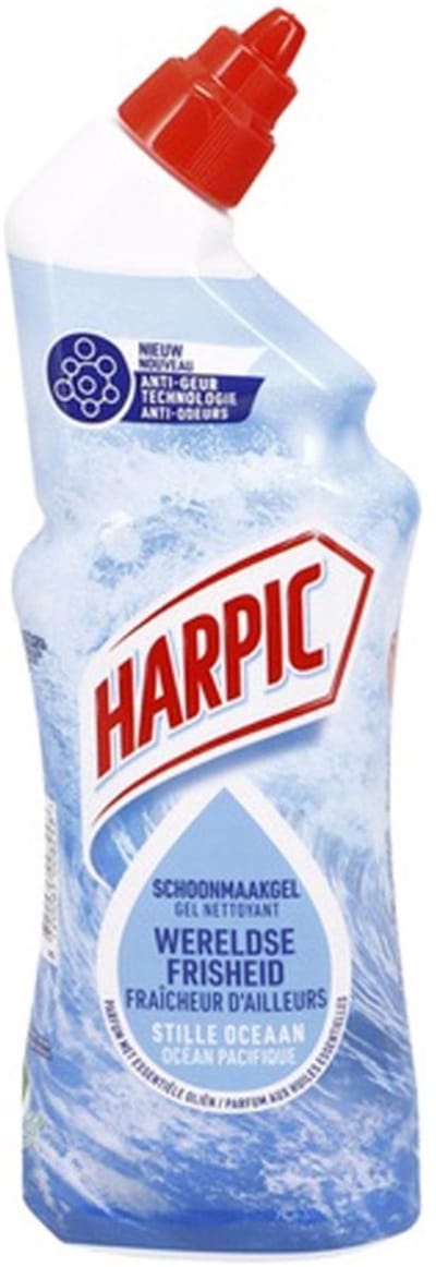Harpic - Toitletreiniger - Gel - Wereldse Frisheid Stille Oceaan - 750 ml - Voordeelverpakking - 12 stuks