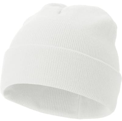 Muts - Beanie - Wit - Gehaakt - Wintermuts - Warm - 'Original Cuffed Beanie' - Jonyx