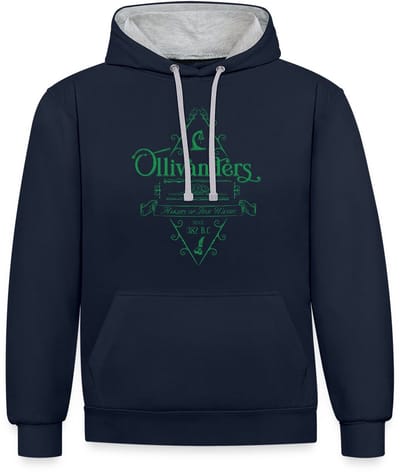 Harry Potter Olivanders Winkel Groen Logo Contrast Hoodie
