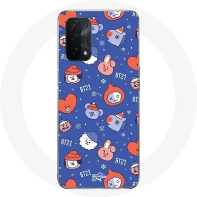 Coque pour Oppo A54 5G BTS Bangtan Sonyeondan BT21 Noël 2023